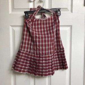 Halter Plaid School Girl Costume Size Medium